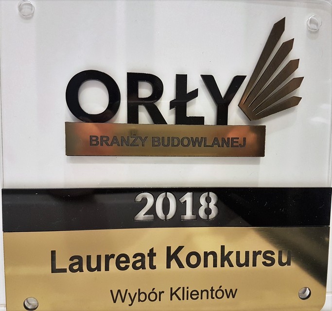 laureat plebiscytu Orły Branży Budowlanej 2018